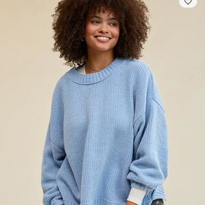 Aerie Light Blue Crew Neck Sweater